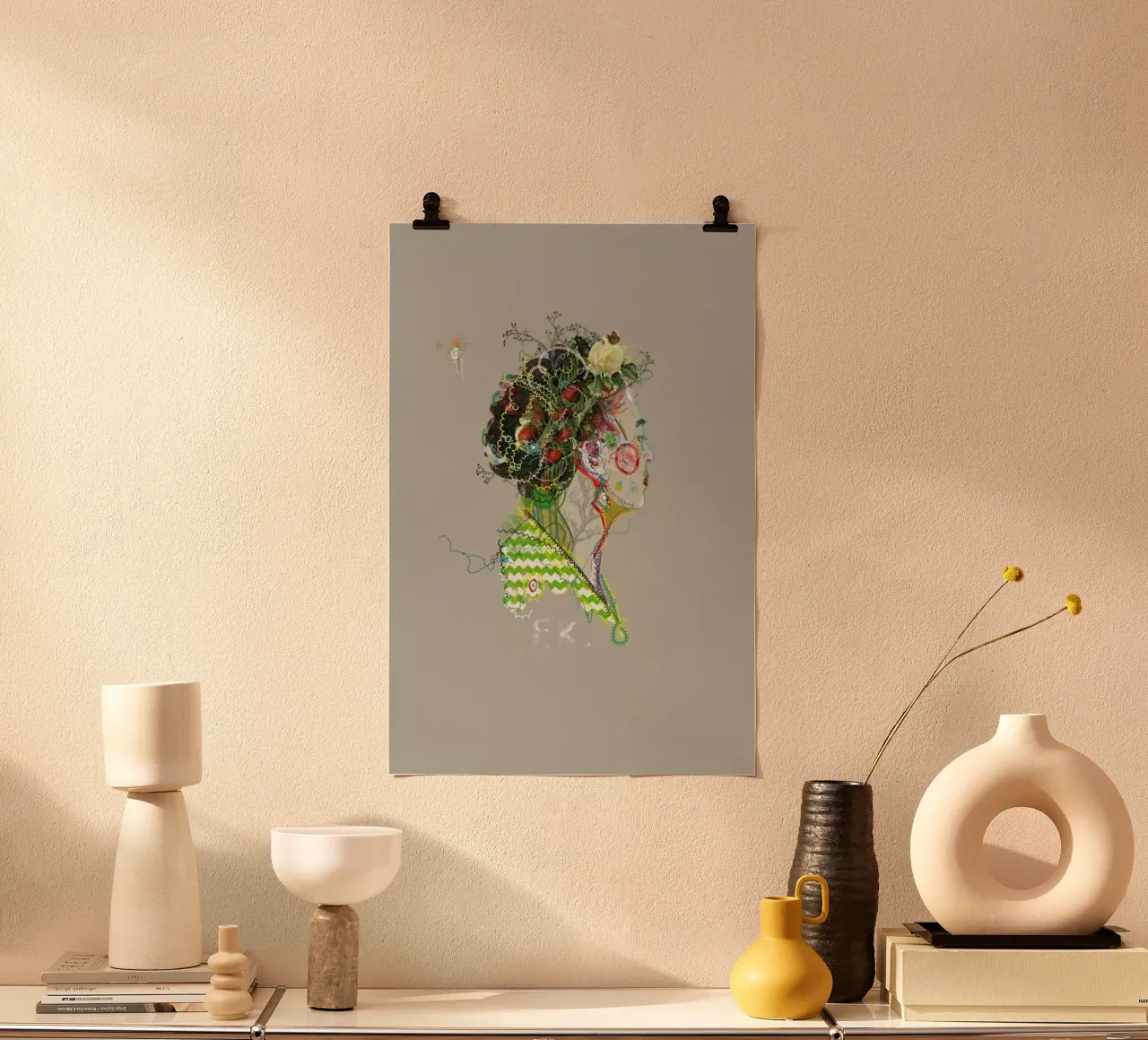 Frida 1 poster con telaio in plastica da Carlos Quitério