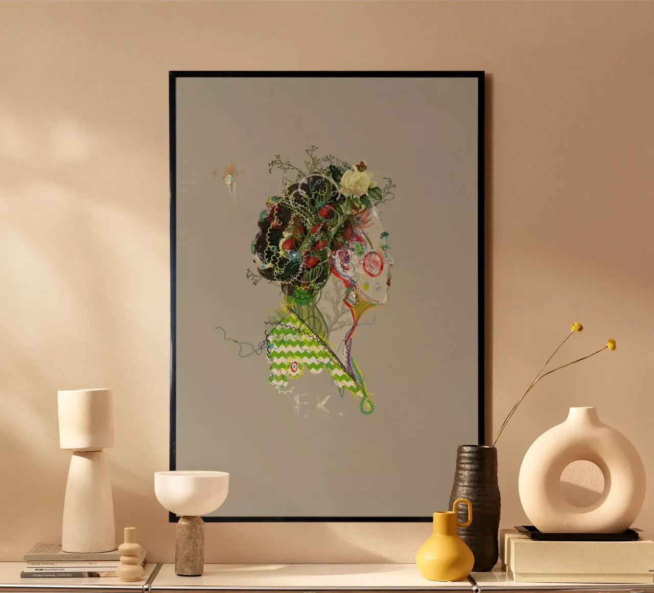 Frida 1 poster con telaio in plastica da Carlos Quitério