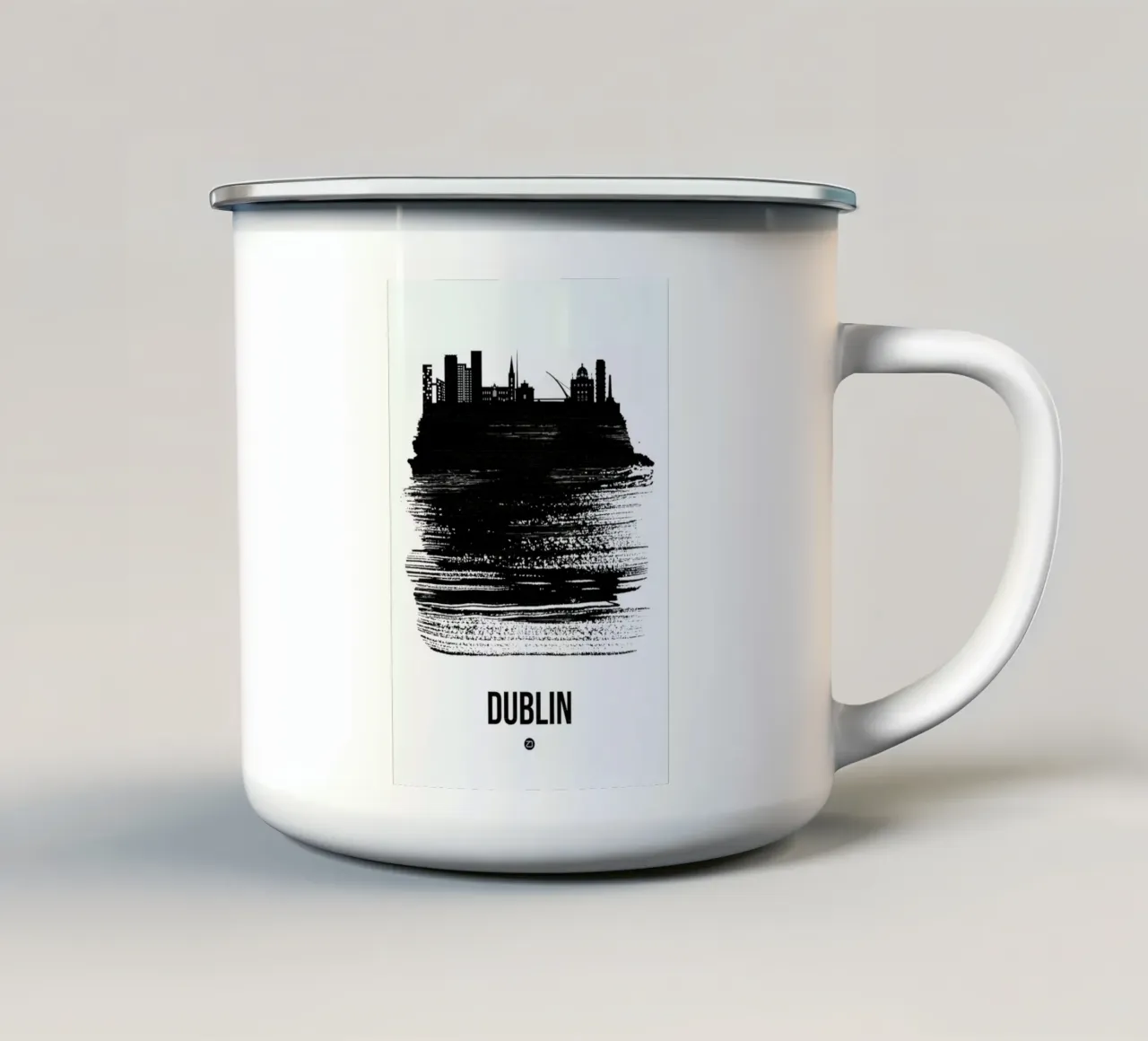 Dublin Skyline Brush Stroke tazza in smalto da Naxart