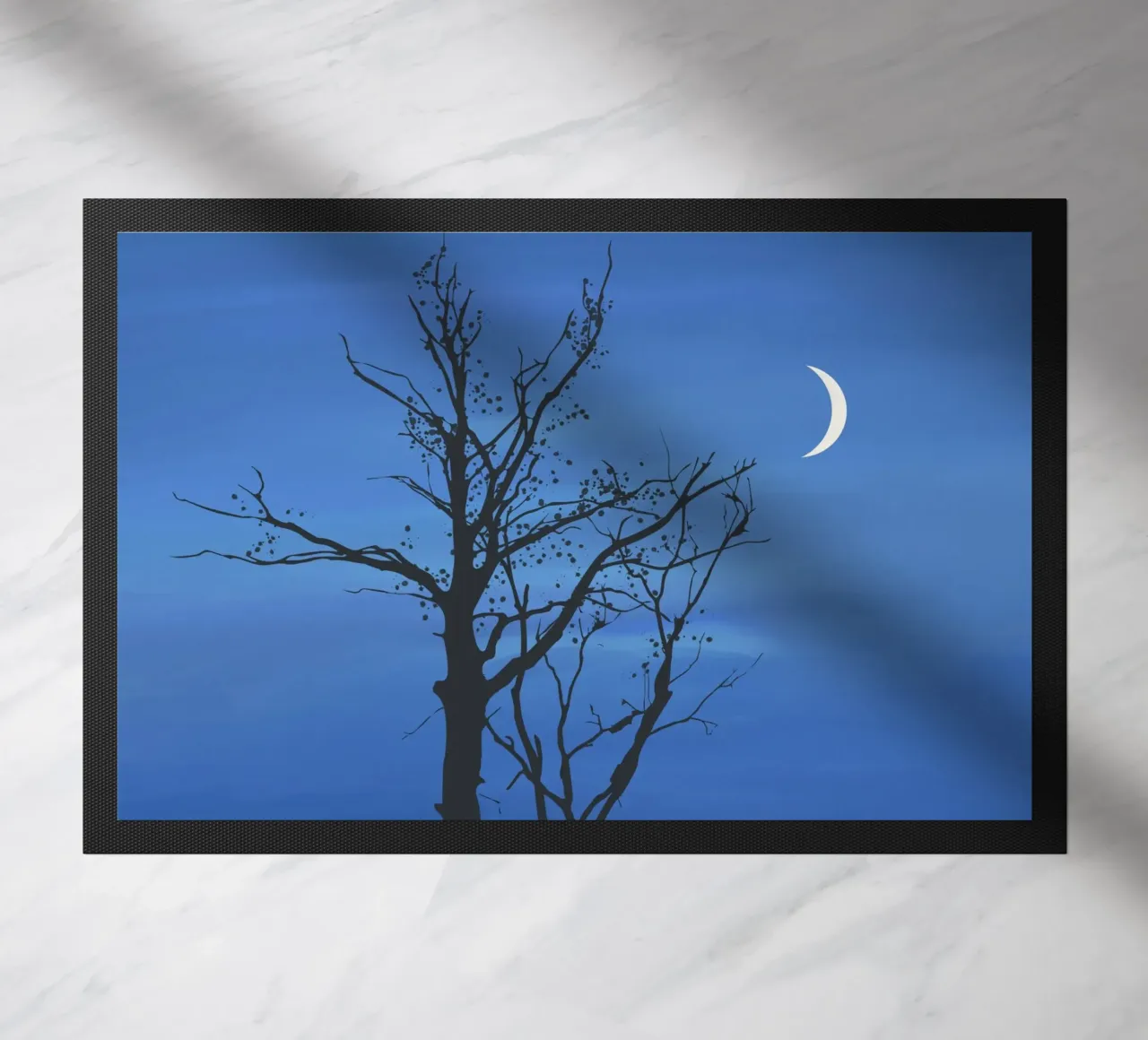 Cielo blu a mezzaluna zerbino da Little Dean