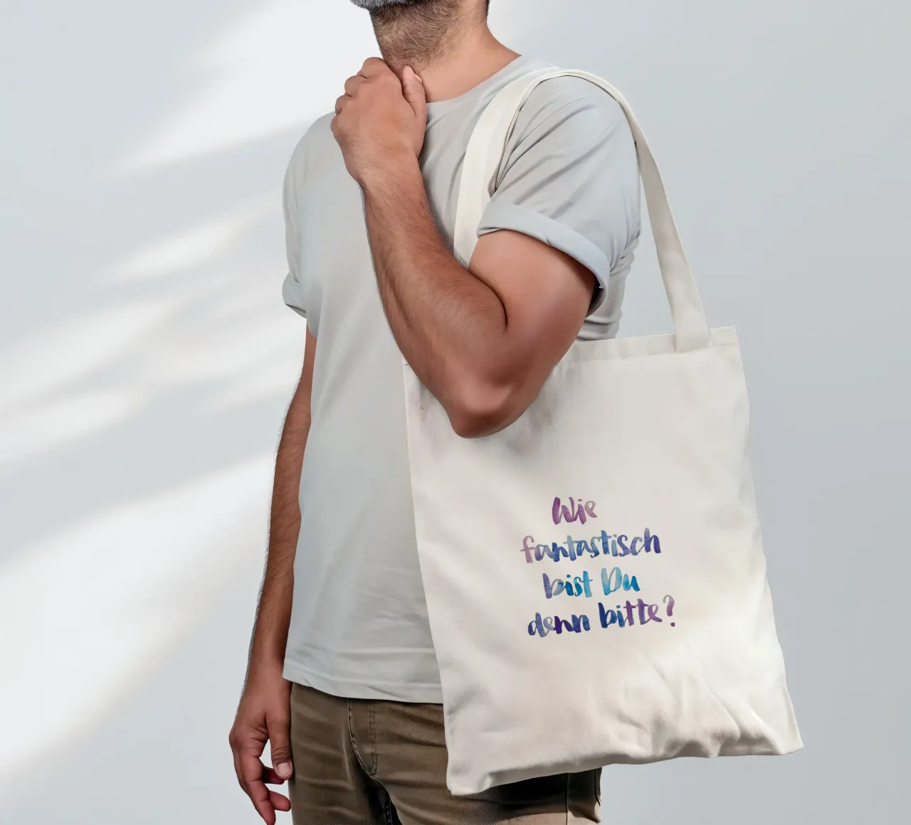 Fantastisch Blau jute draagtas van Brushmeetspaper