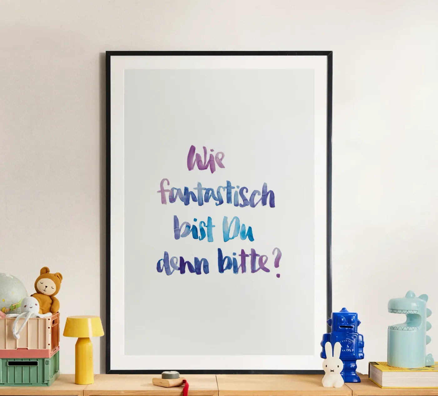 Fantastisch Blau poster da Brushmeetspaper