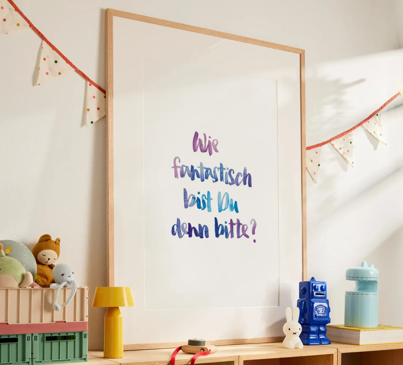 Fantastisch Blau poster da Brushmeetspaper