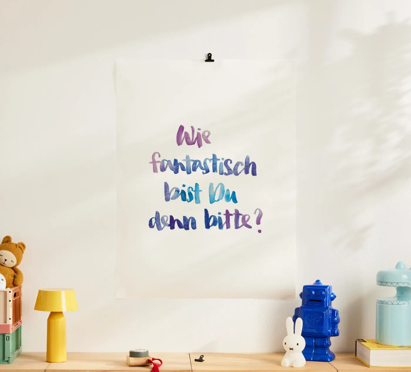 Fantastisch Blau poster da Brushmeetspaper