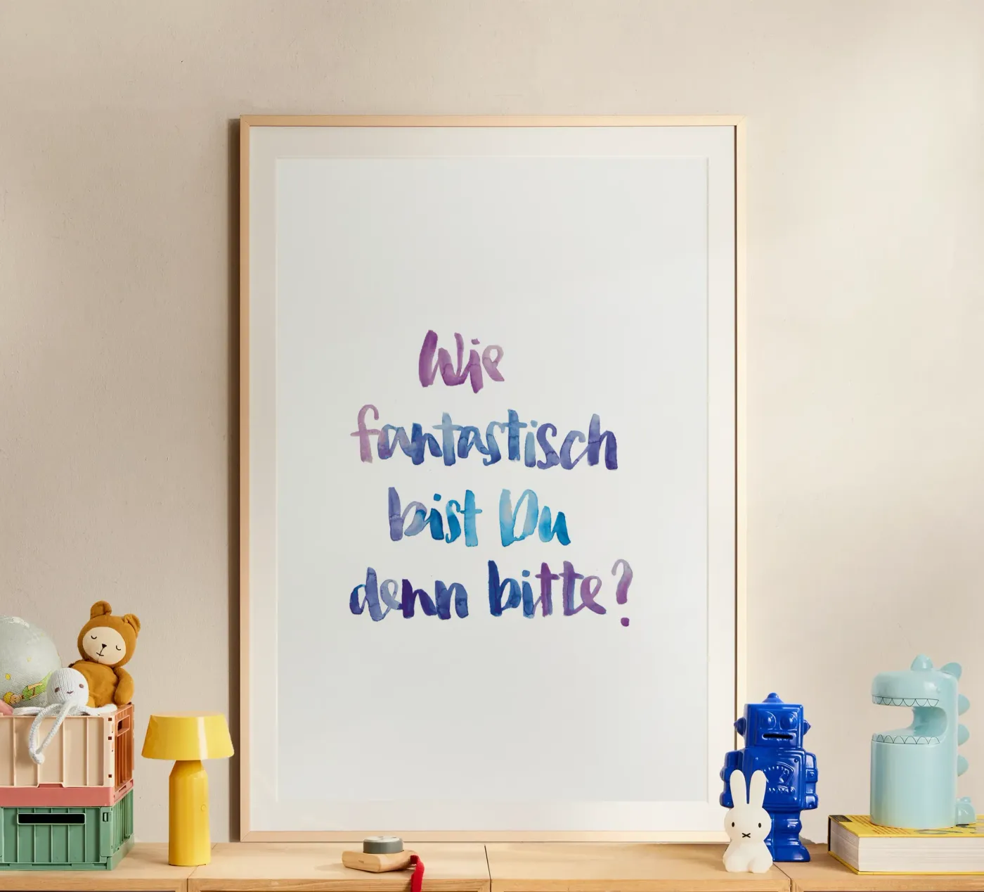 Fantastisch Blau poster da Brushmeetspaper