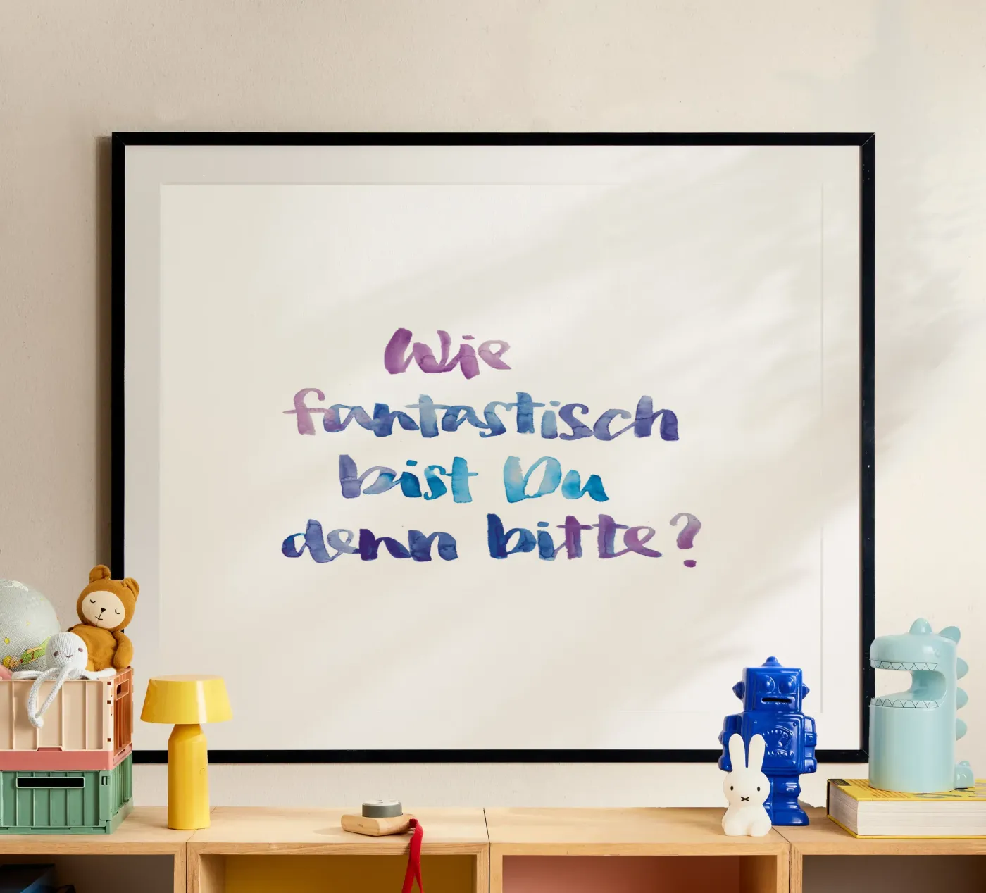 Fantastisch Blau poster da Brushmeetspaper