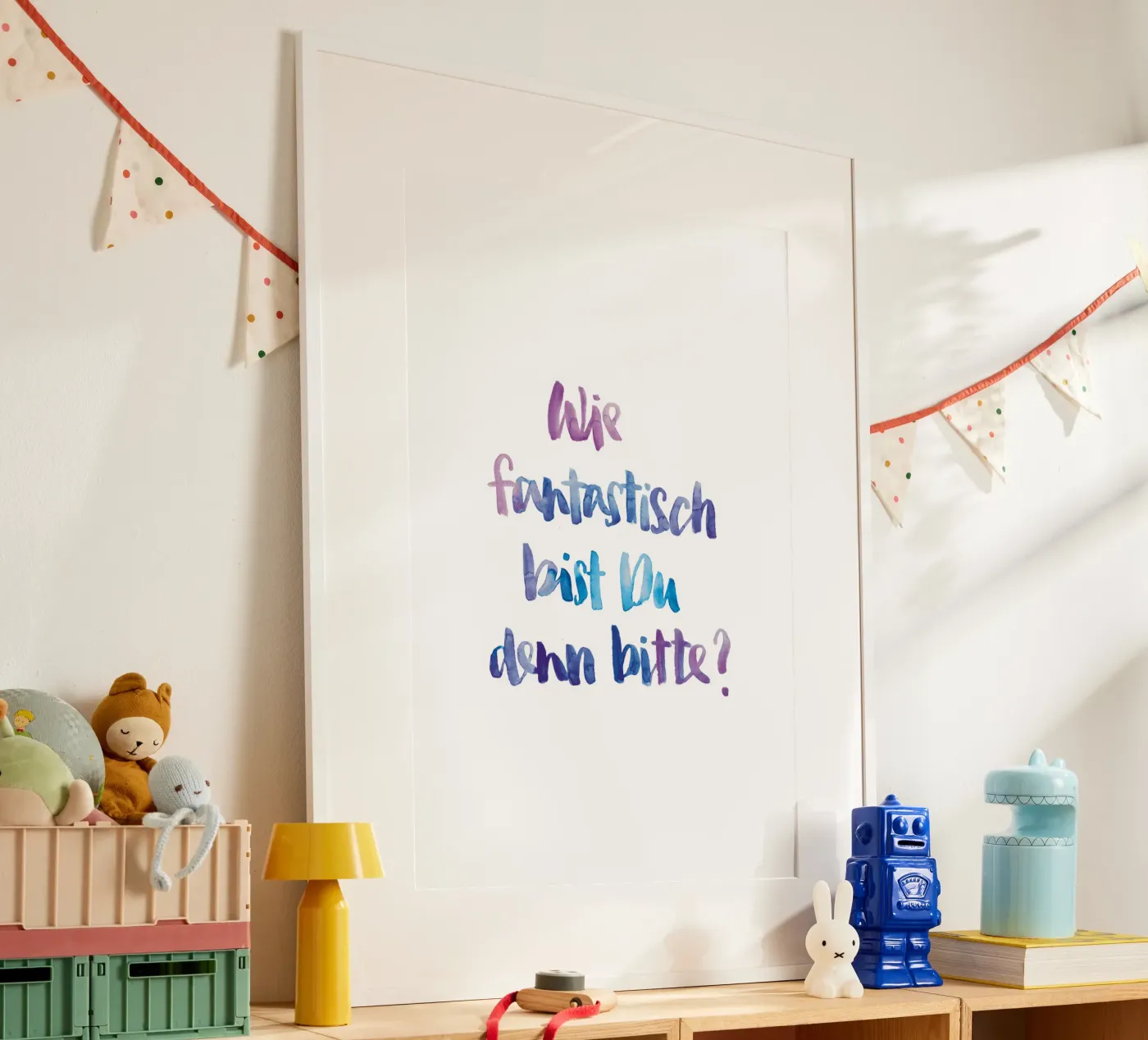 Fantastisch Blau poster da Brushmeetspaper