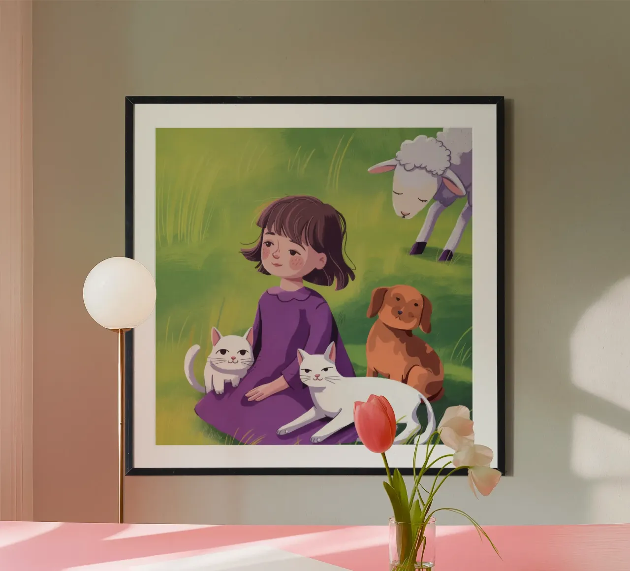 Compagni pastorali eterei poster con telaio in plastica da Timeless Huse