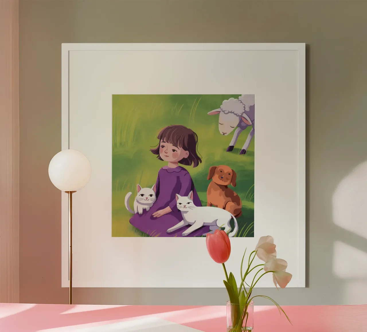 Compagni pastorali eterei poster con telaio in plastica da Timeless Huse