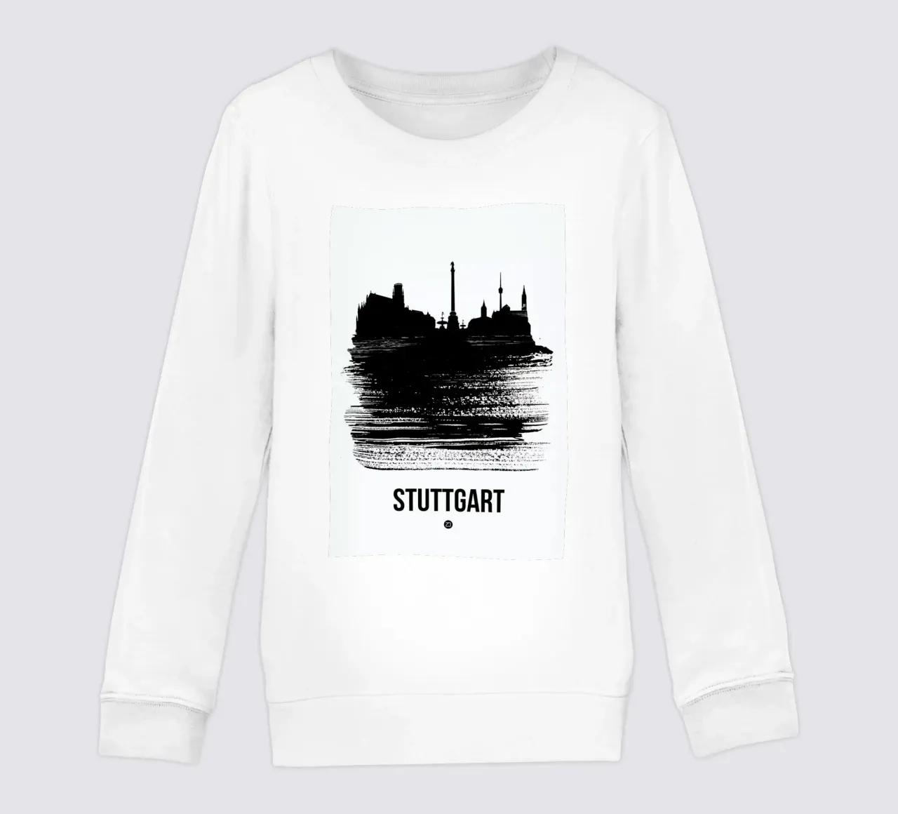 Stuttgart Skyline Brush Stroke felpa bambino da Naxart