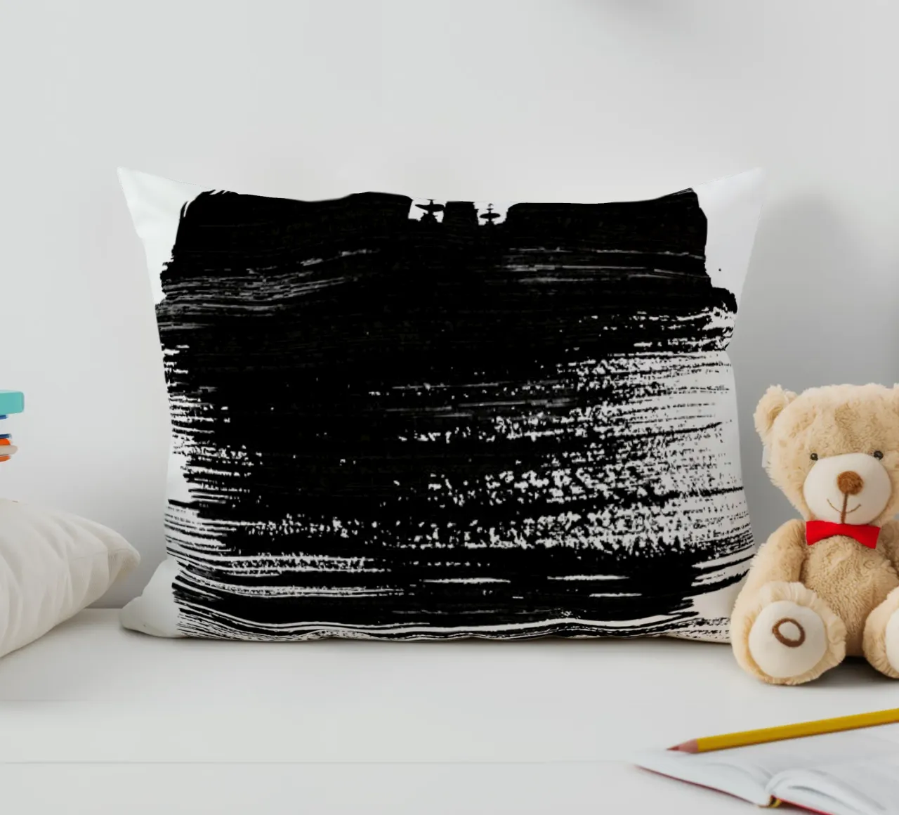 Stuttgart Skyline Brush Stroke cuscino da Naxart
