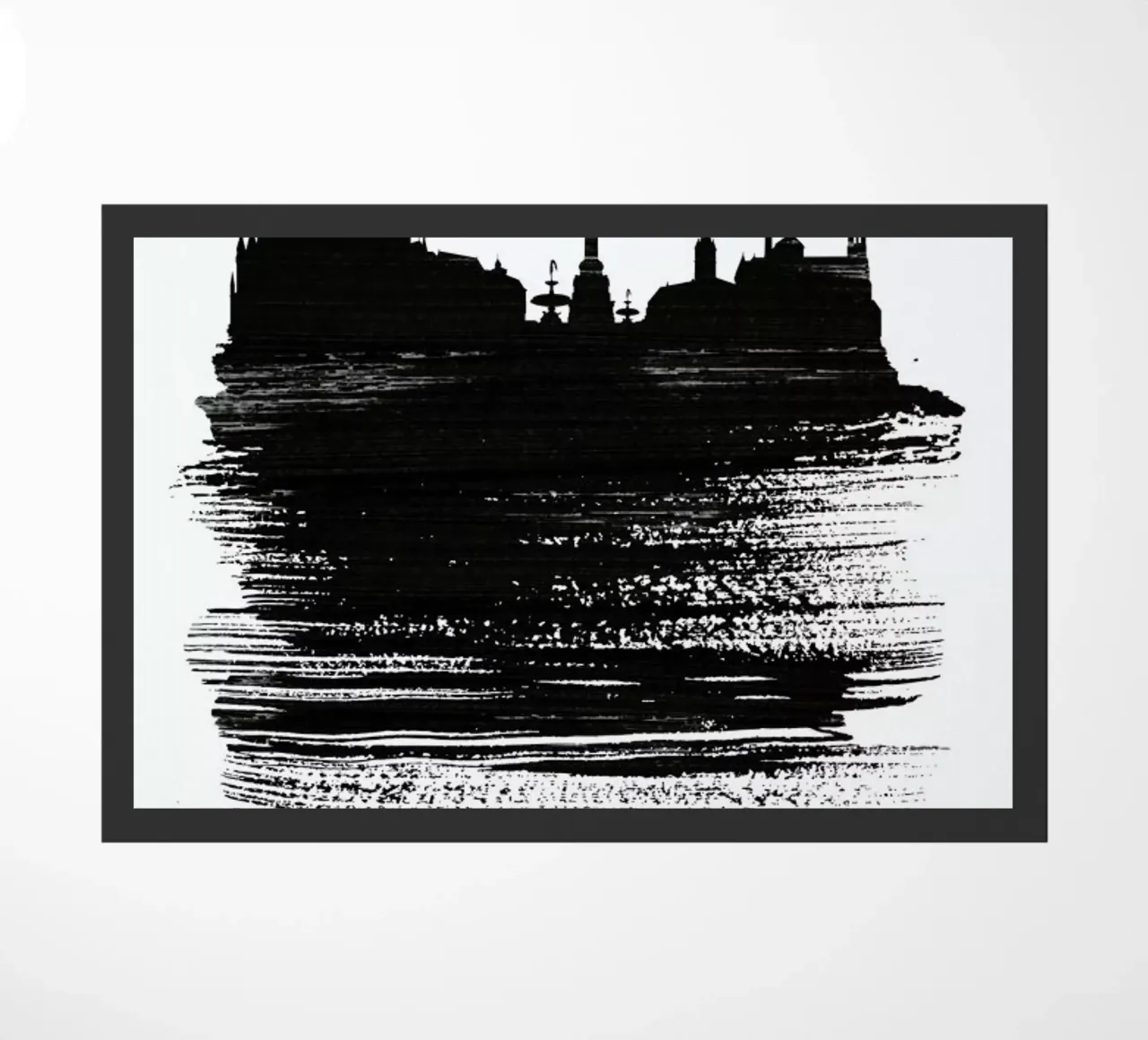 Stuttgart Skyline Brush Stroke zerbino da Naxart