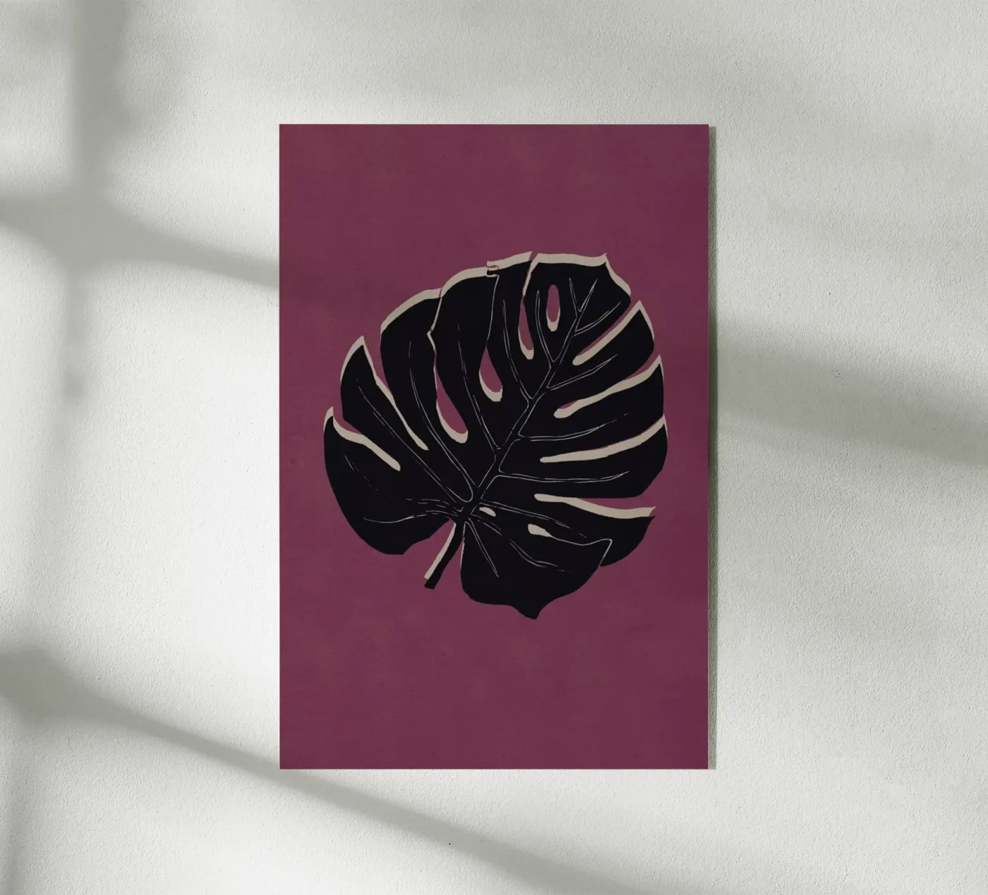 Monstera Brickandnight plexiglass da Elena Veronese