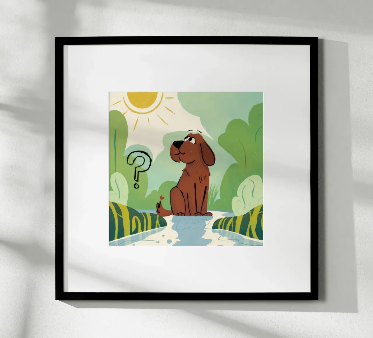Gepuzzelde weide zwerver poster met houten frame van Timeless Huse