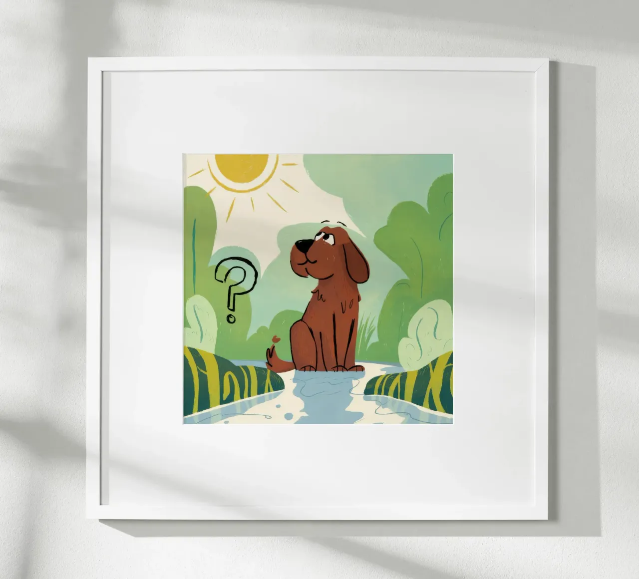 Gepuzzelde weide zwerver poster met houten frame van Timeless Huse