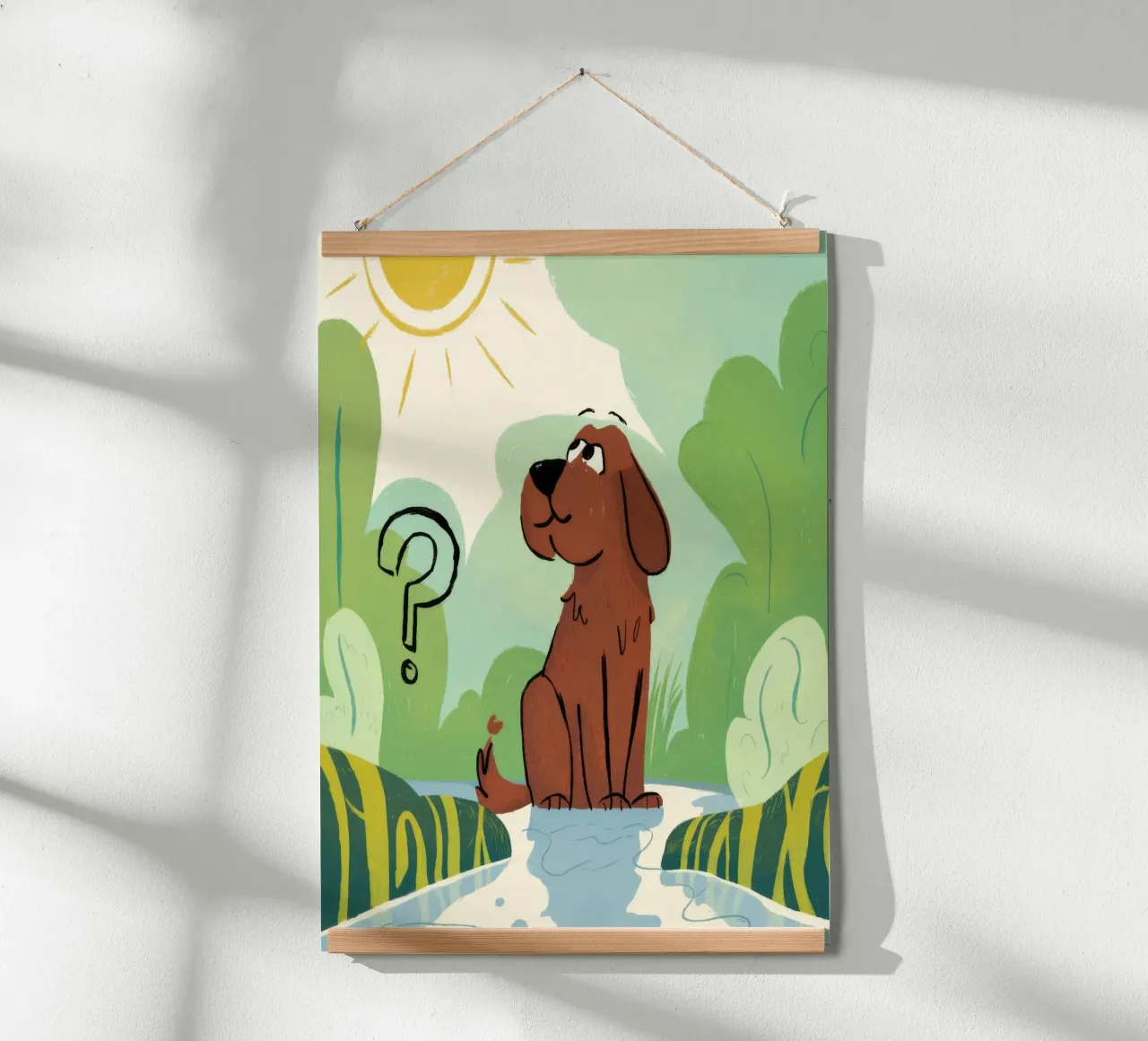 Gepuzzelde weide zwerver poster met houten frame van Timeless Huse