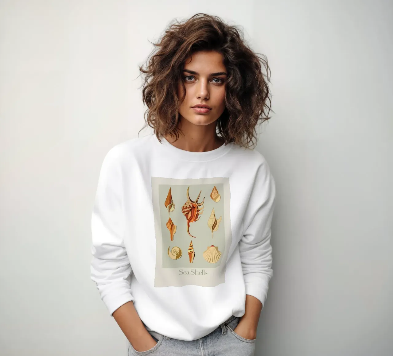 Retro Muscheln Sweatshirt von Renesme