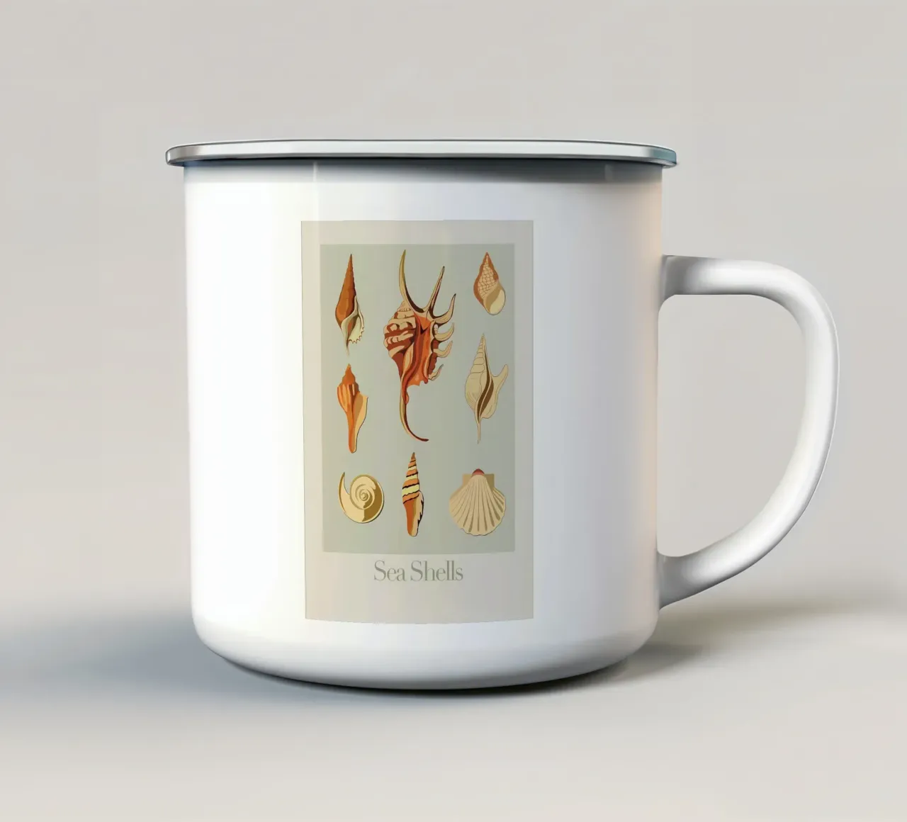 Conchas retro taza de esmalte de Renesme