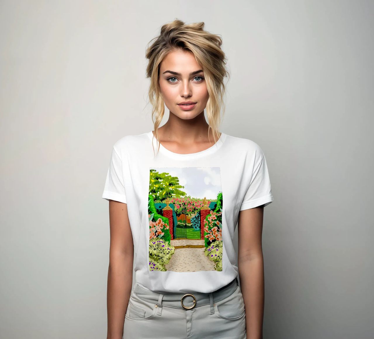Eingeschlossener Garten Frauen T-Shirt von Desiyatnikov