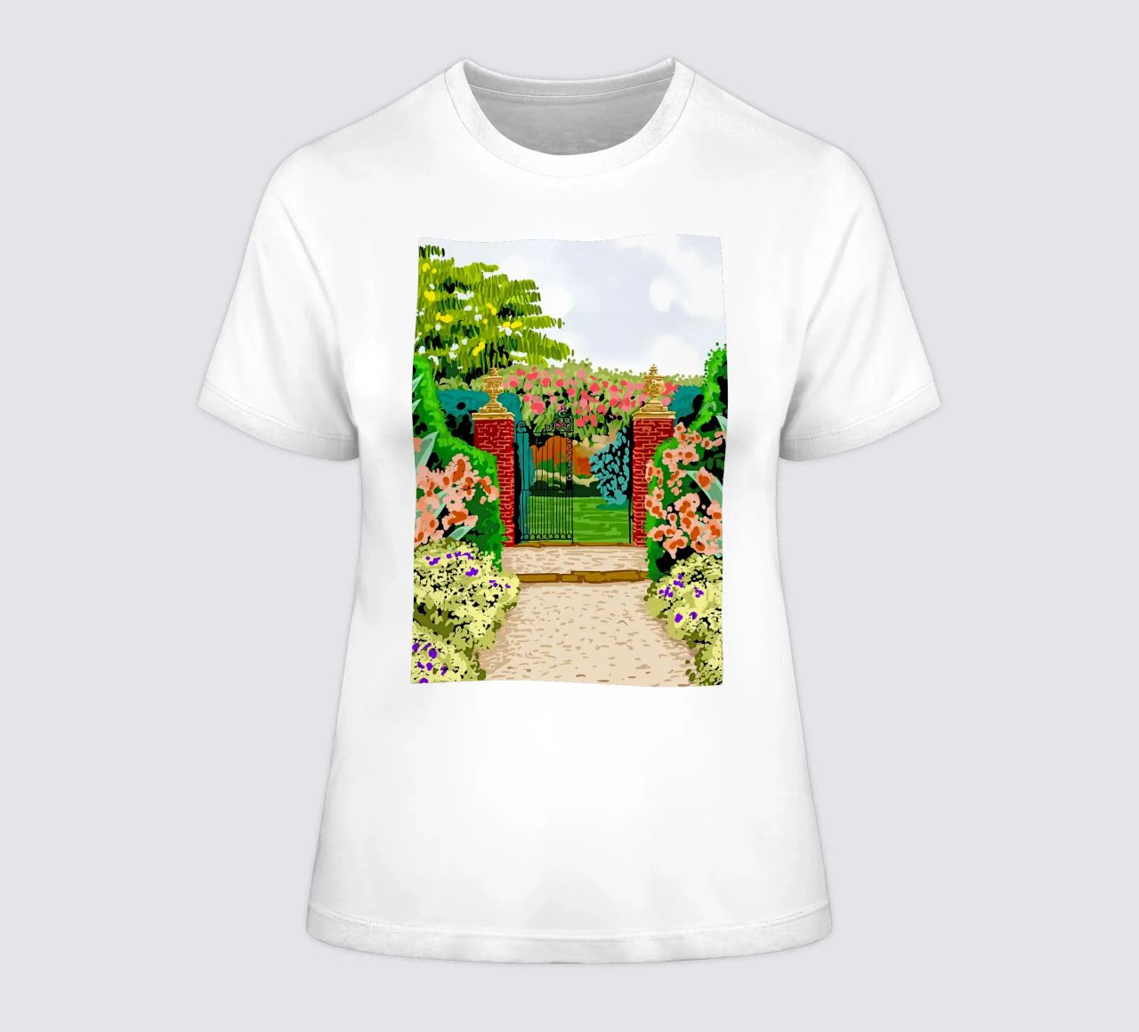Eingeschlossener Garten Frauen T-Shirt von Desiyatnikov