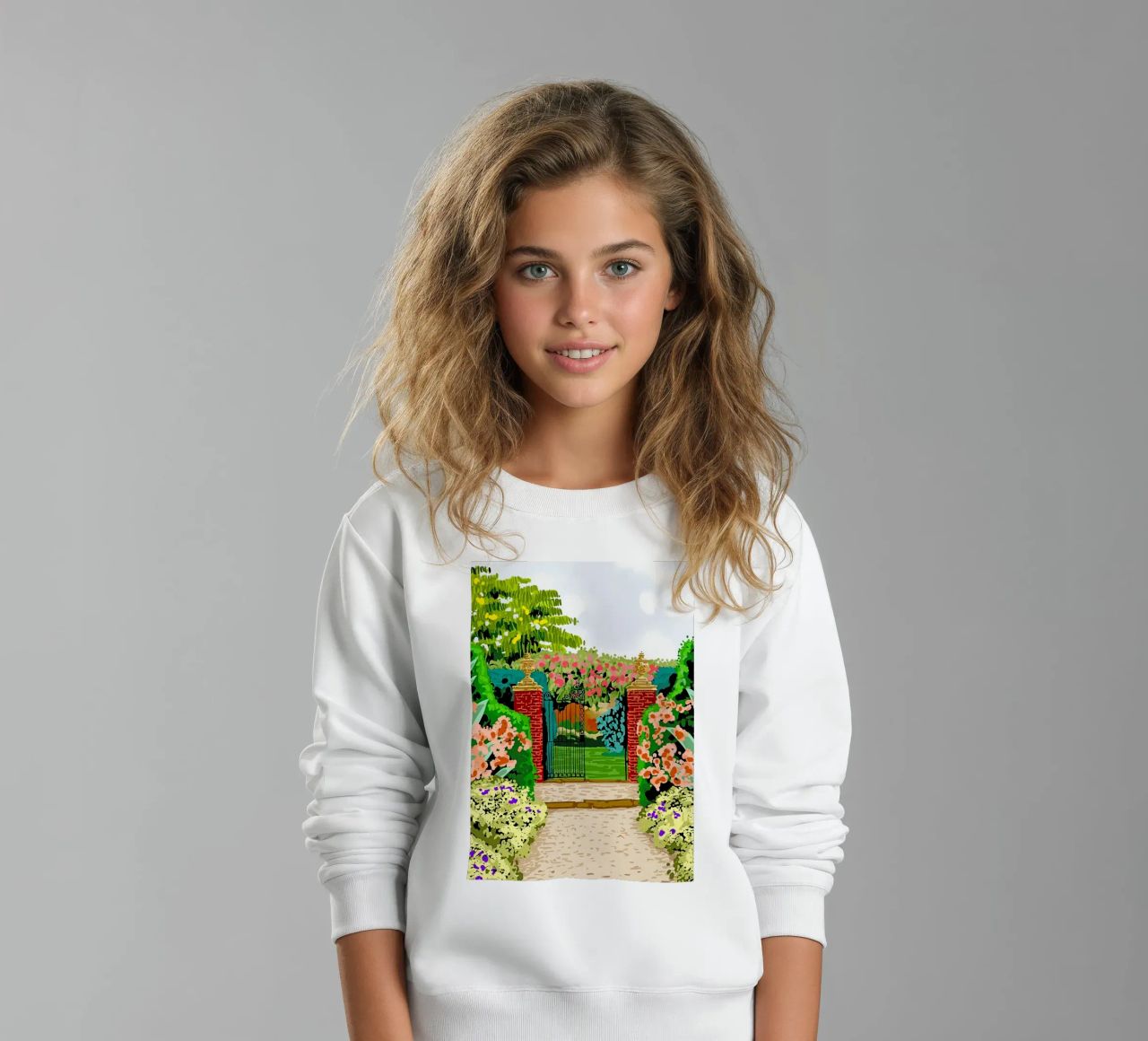 Eingeschlossener Garten Kinder Sweatshirt von Desiyatnikov