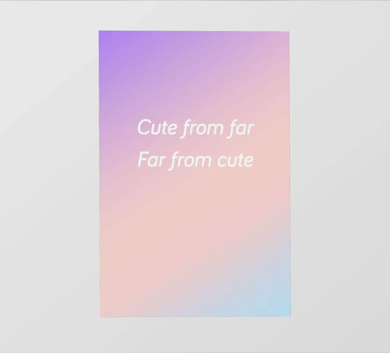 Cute From Far telo in pvc da Oh Darling
