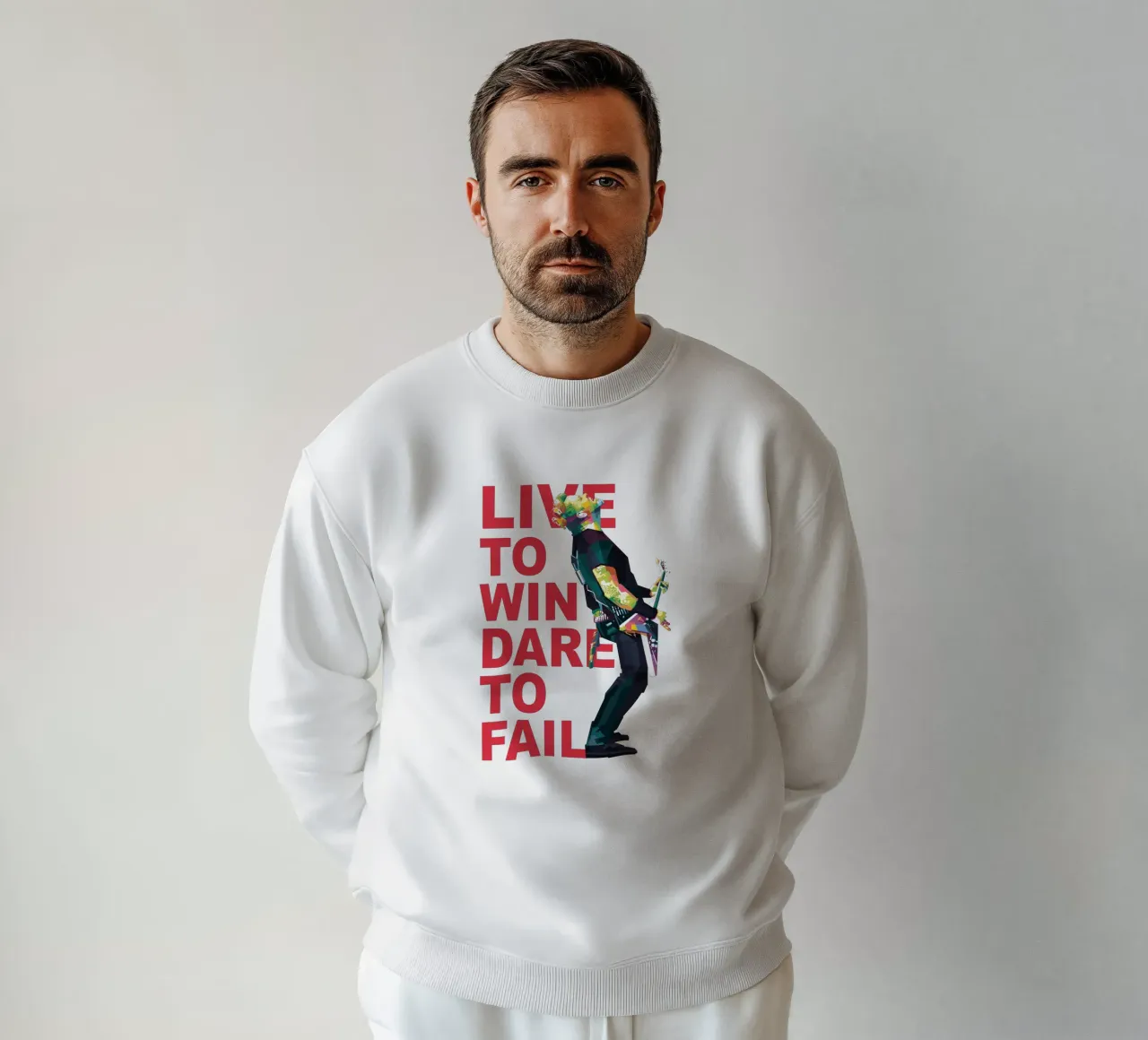 Leben, um zu gewinnen, wagen, zu scheitern. Sweatshirt von Alkahfsmart