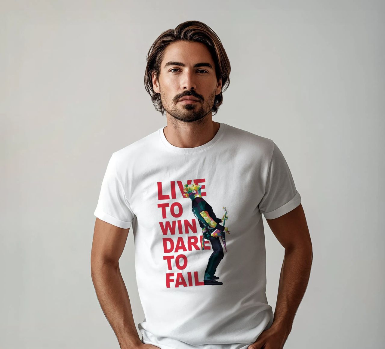 Vivere per vincere, osare per fallire. t-shirt da Alkahfsmart