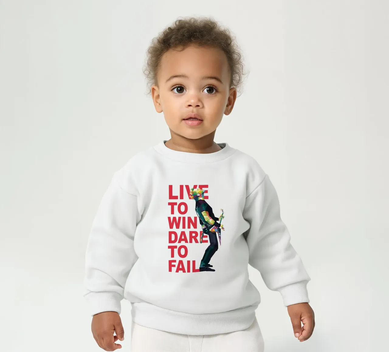 Live to win dare to fail. baby sweatshirt by Alkahfsmart