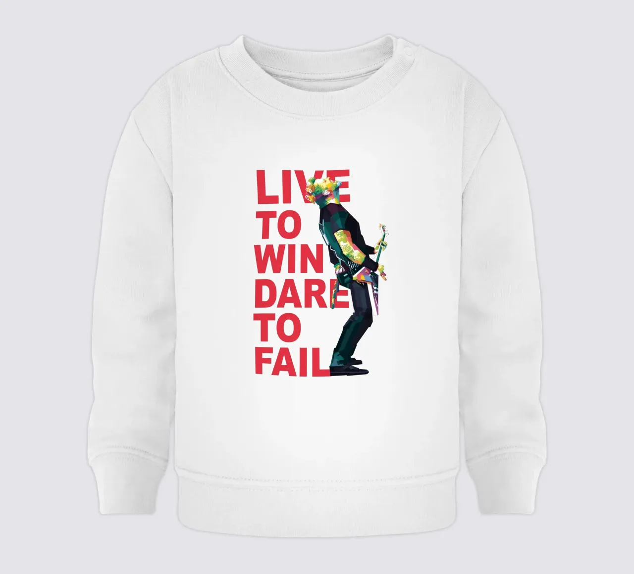 Live to win dare to fail. baby sweatshirt by Alkahfsmart