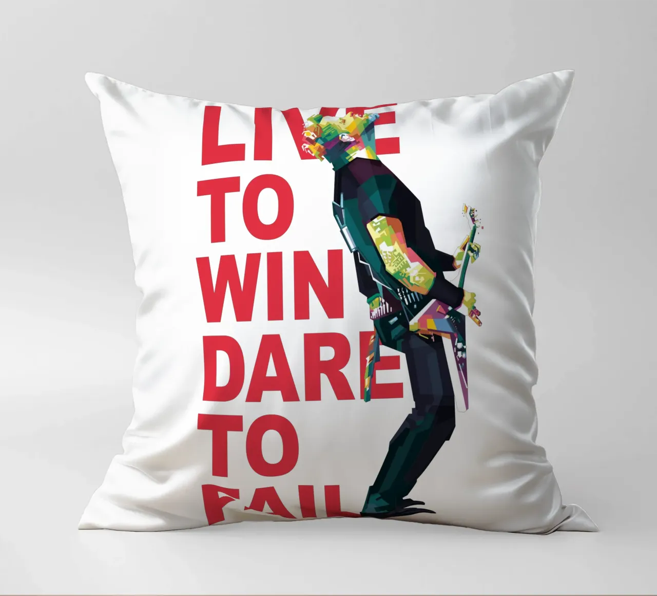 Vivere per vincere, osare per fallire. cuscino da Alkahfsmart