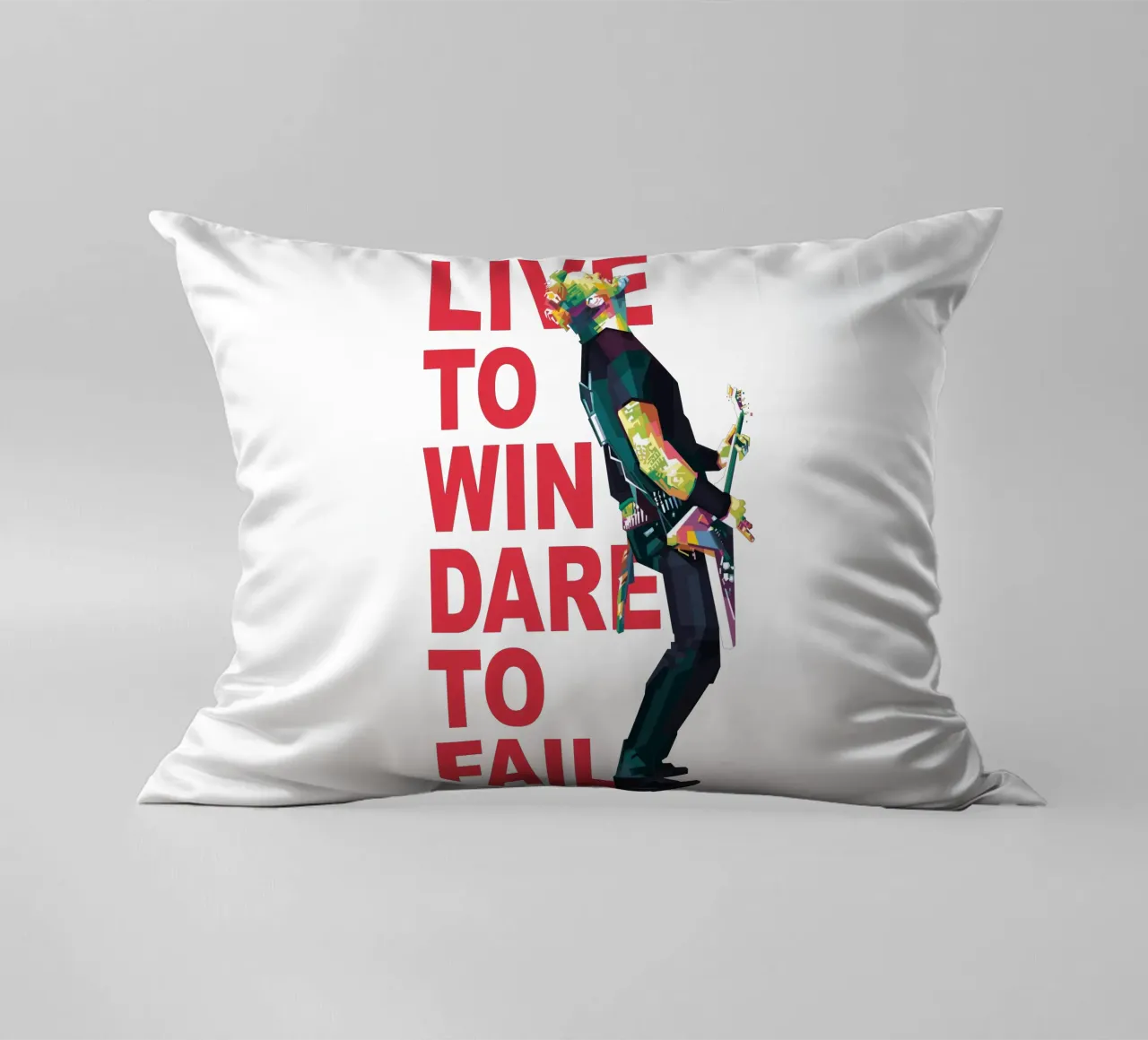 Vivere per vincere, osare per fallire. cuscino da Alkahfsmart