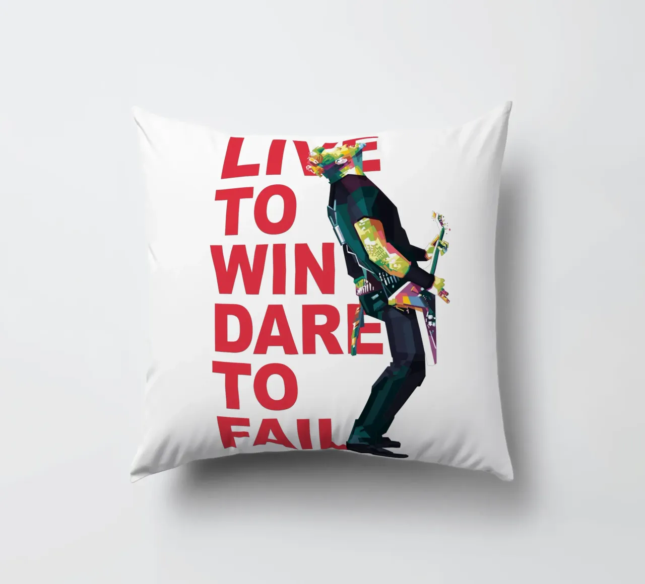 Vivere per vincere, osare per fallire. cuscino da Alkahfsmart