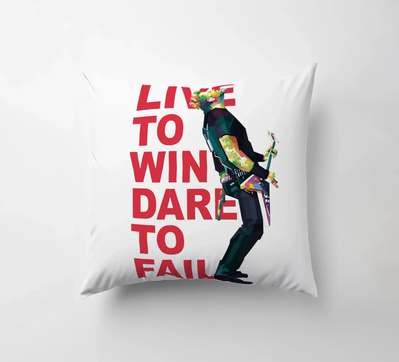 Vivere per vincere, osare per fallire. cuscino da Alkahfsmart