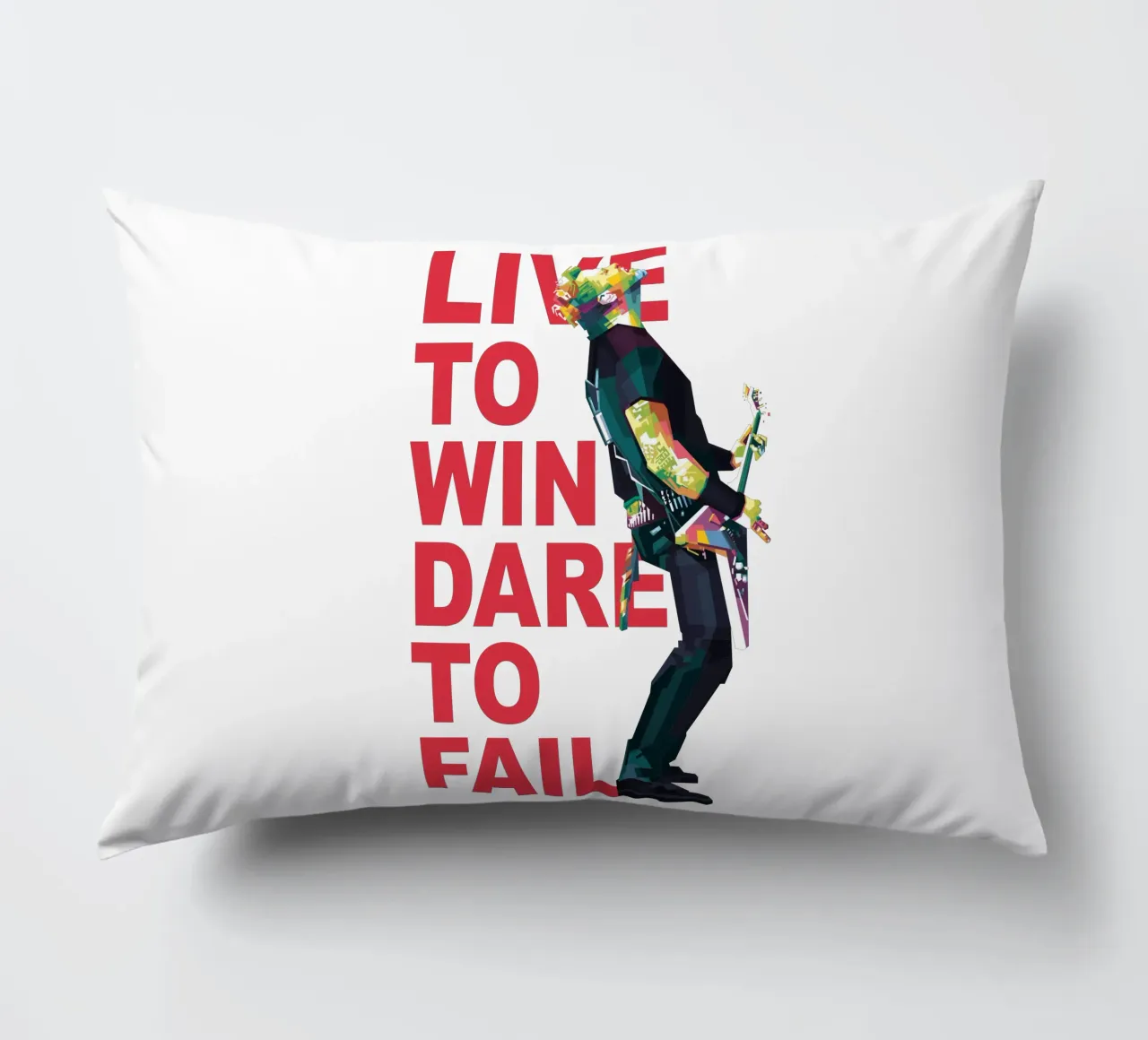Vivere per vincere, osare per fallire. cuscino da Alkahfsmart