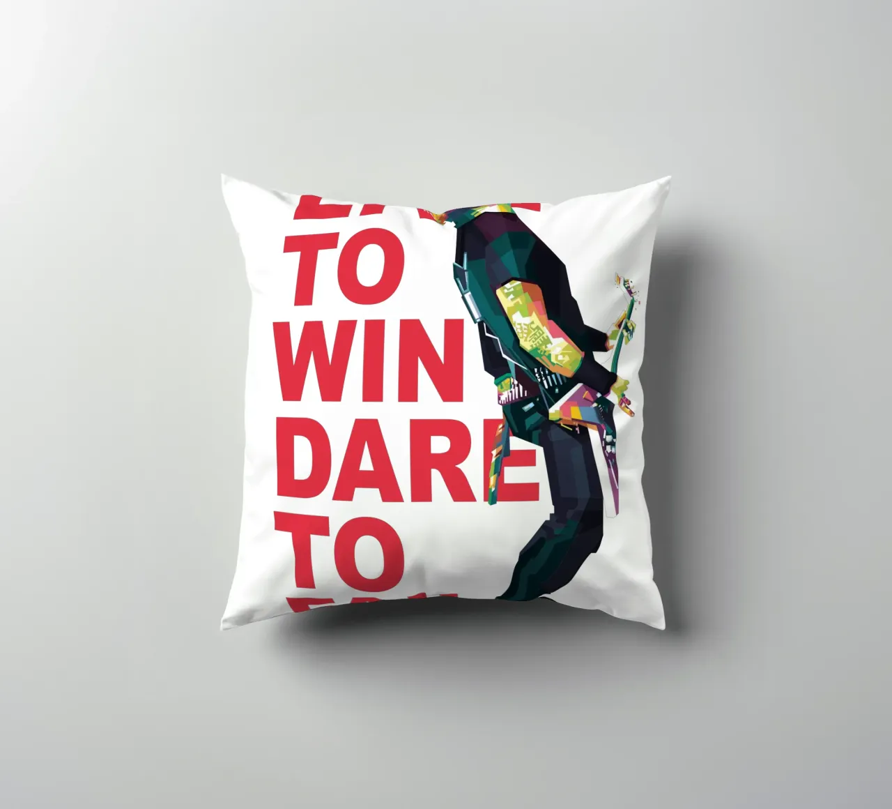 Live to win dare to fail. decorative cushion by Alkahfsmart