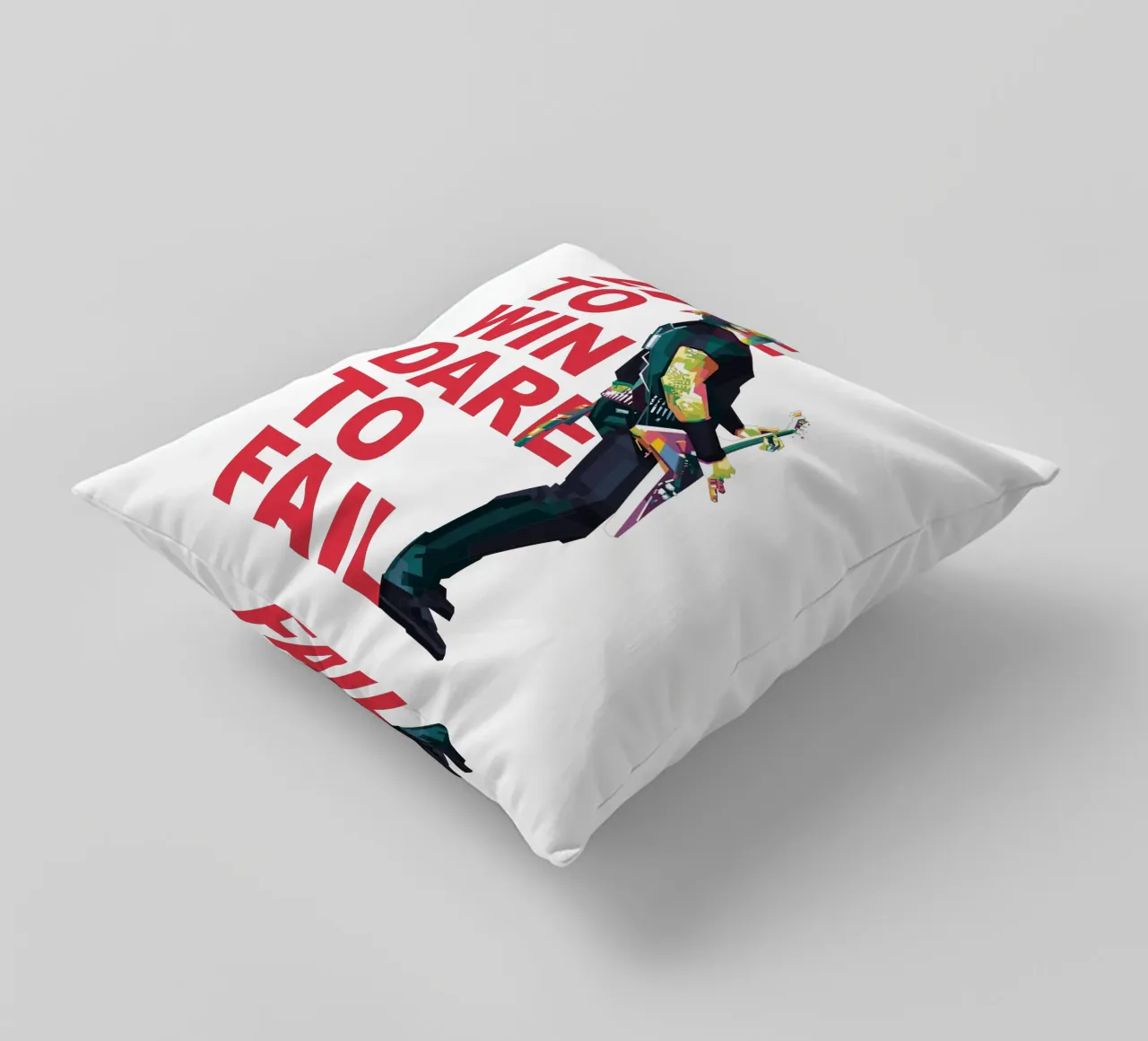 Vivere per vincere, osare per fallire. cuscino da Alkahfsmart