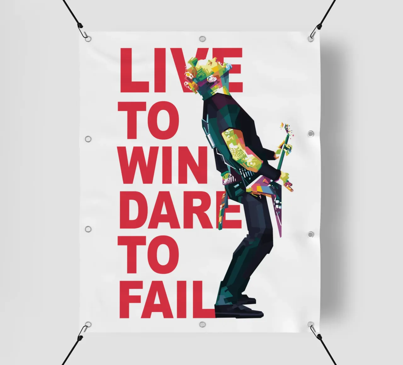 Vivere per vincere, osare per fallire. telo in pvc da Alkahfsmart