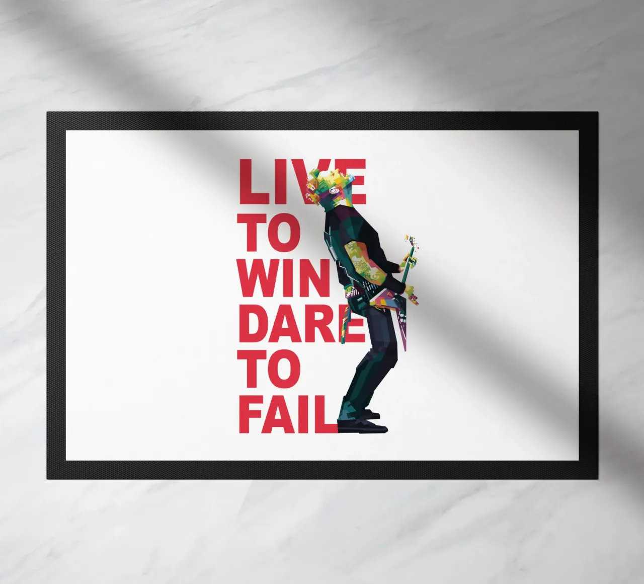 Vivere per vincere, osare per fallire. zerbino da Alkahfsmart