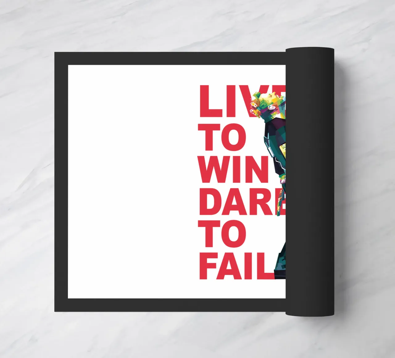 Vivere per vincere, osare per fallire. zerbino da Alkahfsmart