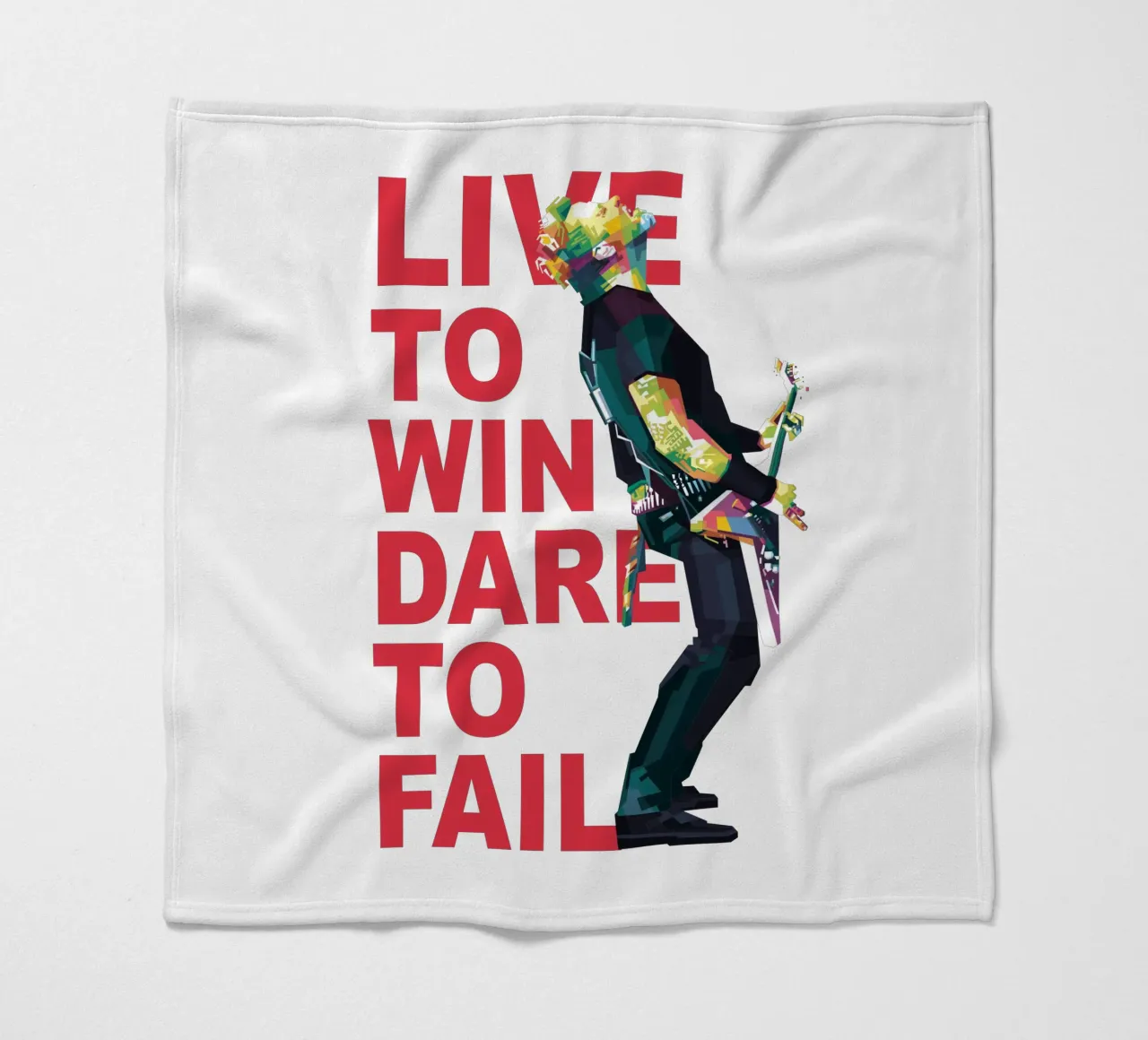 Vivere per vincere, osare per fallire. coperta in pile da Alkahfsmart