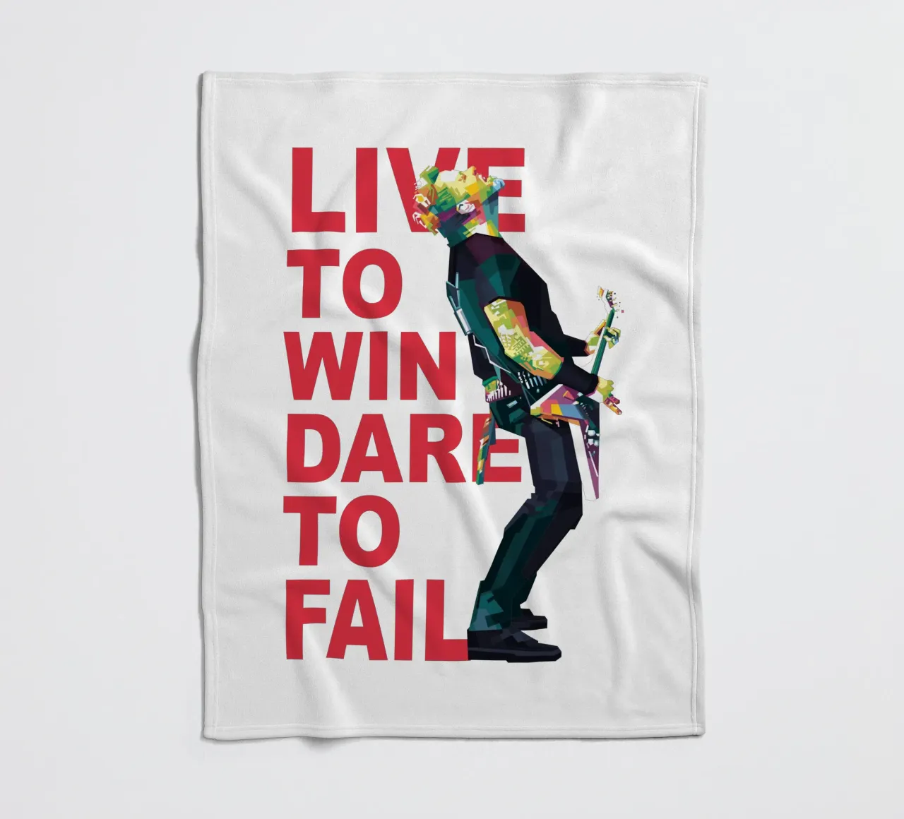 Vivere per vincere, osare per fallire. coperta in pile da Alkahfsmart