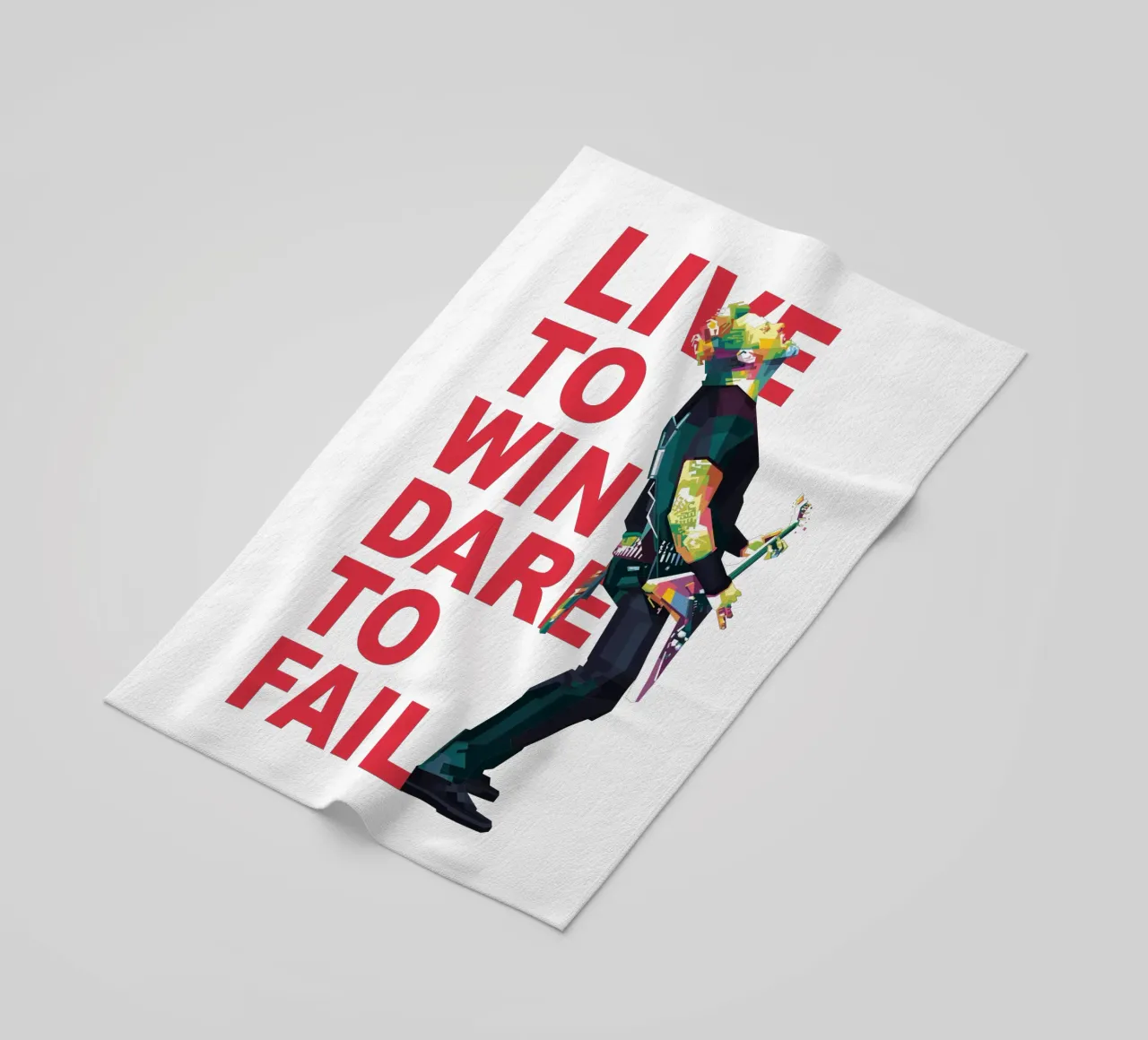 Vivere per vincere, osare per fallire. telo mare da Alkahfsmart