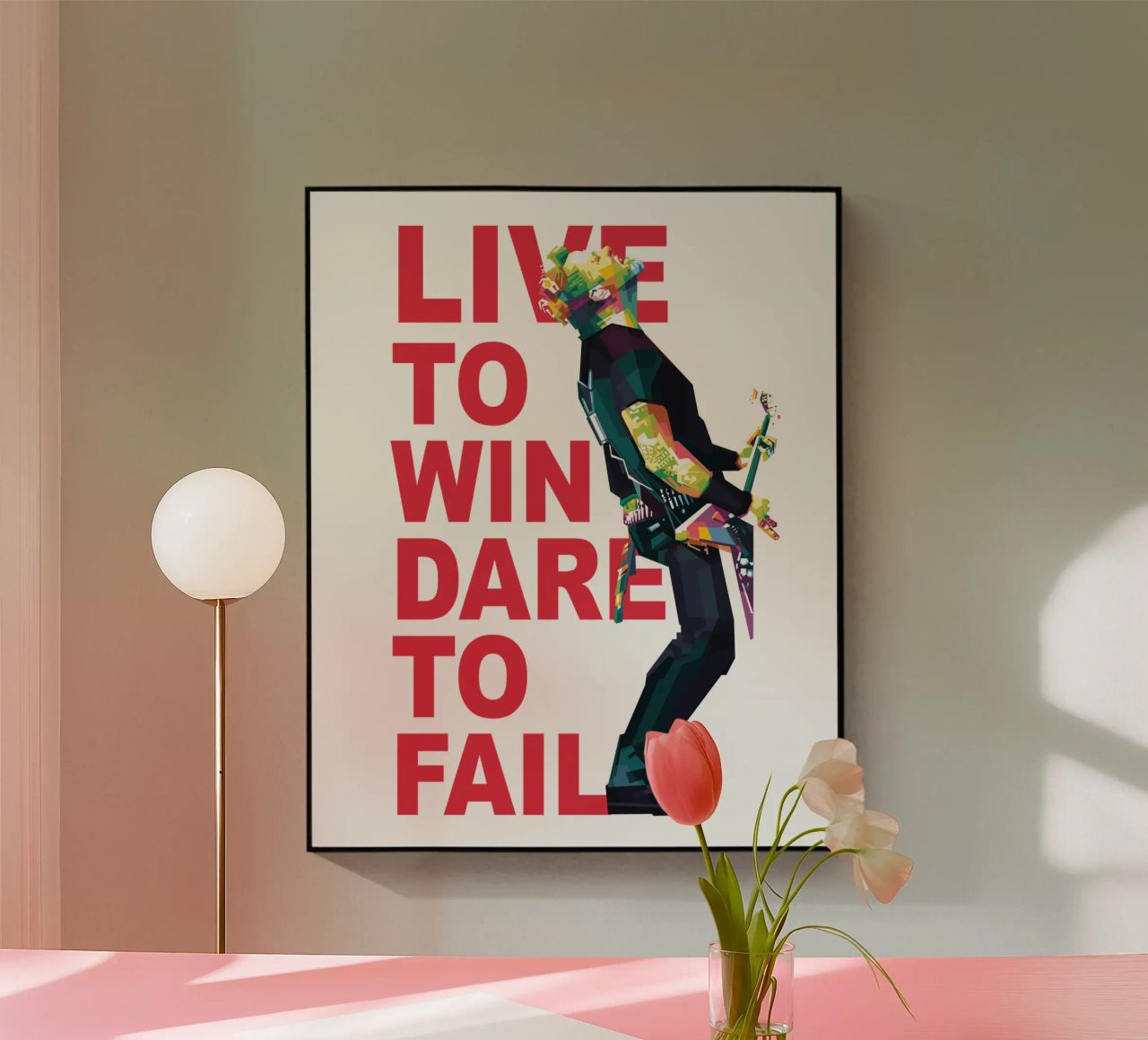 Vivere per vincere, osare per fallire. plexiglass da Alkahfsmart