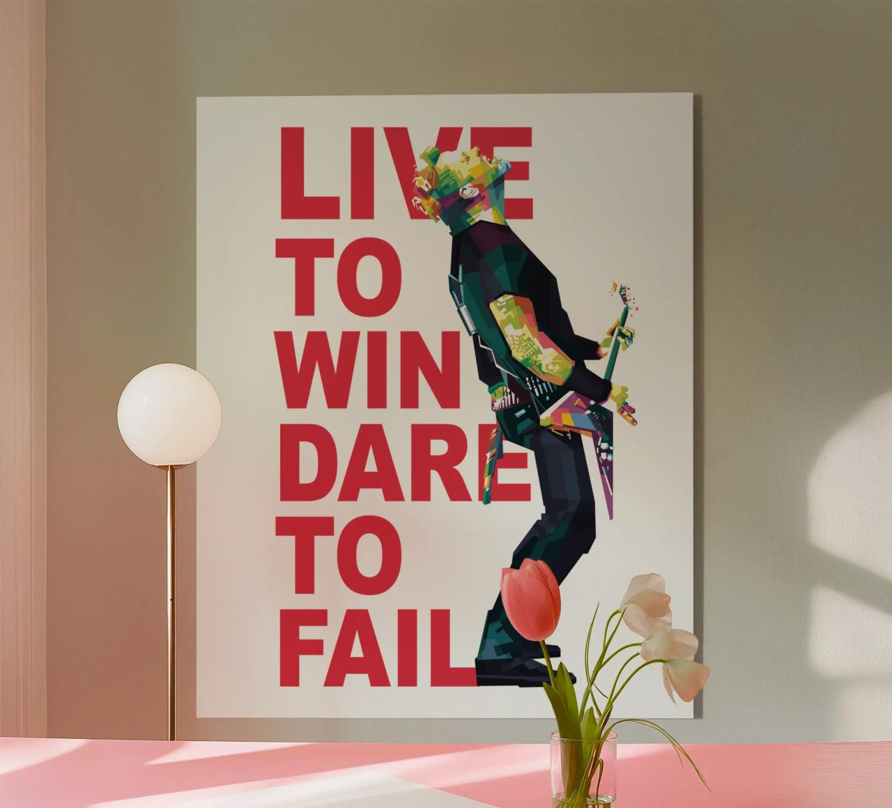 Vivere per vincere, osare per fallire. plexiglass da Alkahfsmart