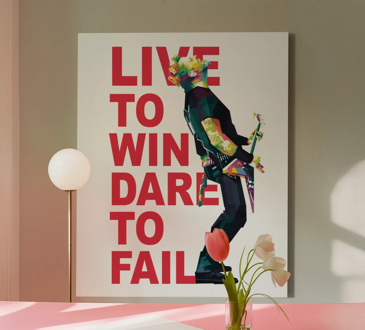 Vivere per vincere, osare per fallire. tela da Alkahfsmart
