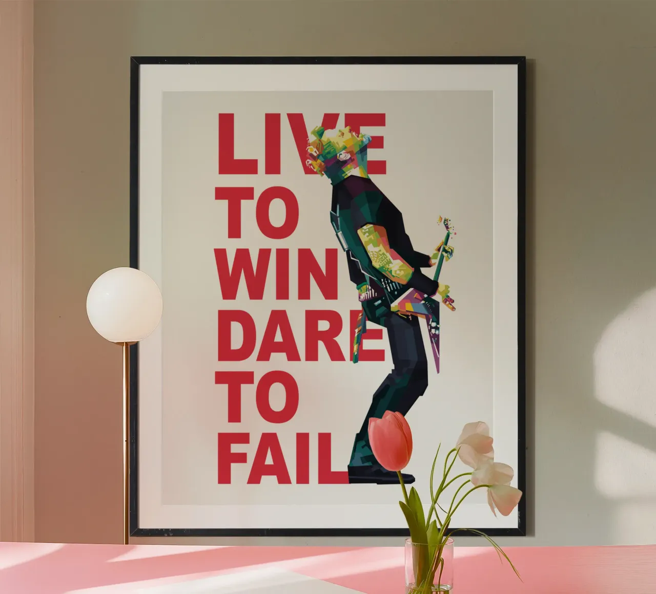 Vivere per vincere, osare per fallire. carta hahnemühle da Alkahfsmart