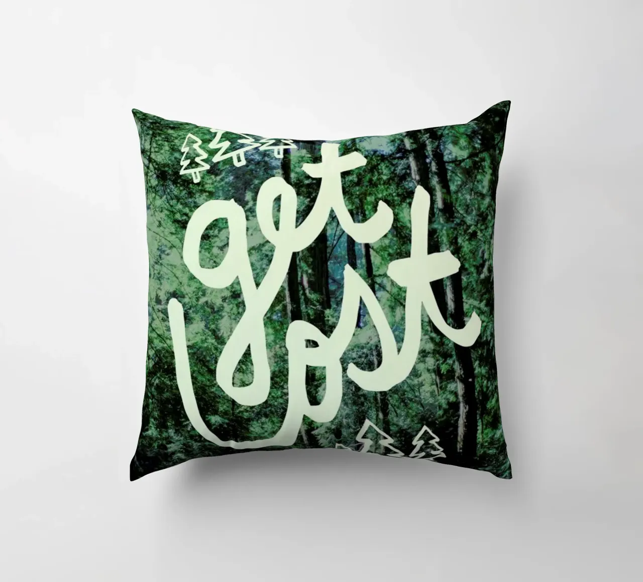 Get Lost Forest cuscino da Leah Flores