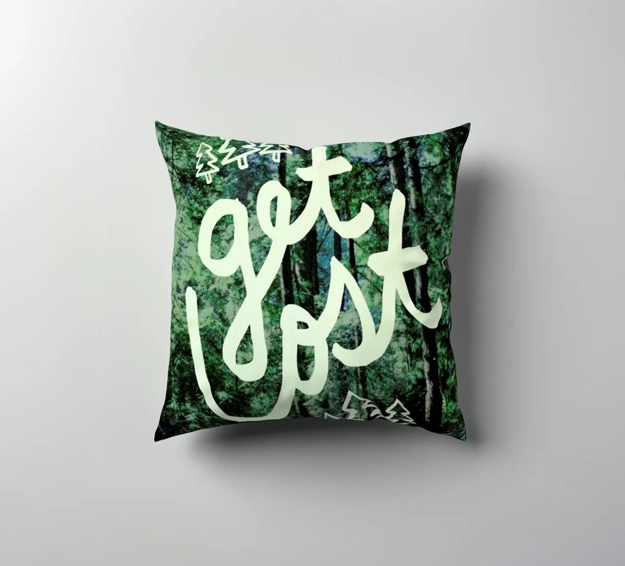 Get Lost Forest cuscino da Leah Flores