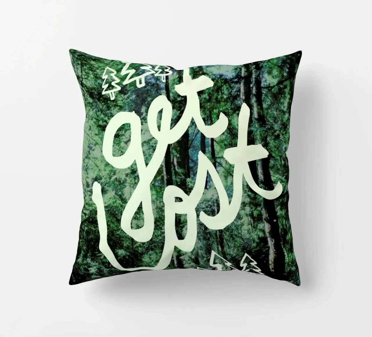 Get Lost Forest cuscino da Leah Flores